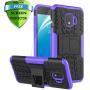 RioGree Phone Case for Samsung Galaxy J2 / Core / J2 Dash /J2 Pure Case, Heavy Duty Cell Phone Shockproof with Kickstand Cover Skin TPU, Purple