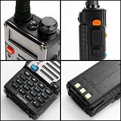 Baofeng UV-5R+ Plus UHF VHF Long Range Dual Band Ham Amateur Two Way Radio, Black