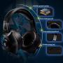 ONIKUMA II Gaming Headset for PS4, PC, Xbox One, Stereo Headphones for Laptop, Mac, Nintendo Switch with 7.1 Surround Sound, LED Lights, Noise Cancelling Mic, Breathing Ear Pads, Volume Control -Black