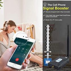 AWS 1700Mhz Cell Phone Signal Booster T-Mobile AT&T Verizon Signal Booster Cell Phone Booster 1700/2100Mhz Band 4 Cell Signal Booster 3G 4G Mobile Signal Amplifier for Home Cell Reception Data/Calls