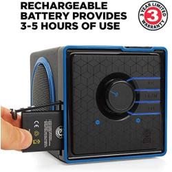 GOgroove SonaVERSE BX Portable Speaker with USB Music Player - Cube Speaker with USB Flash Drive MP3 Input, 3.5mm AUX Port, Playback Controls, Rechargeable Removable Battery (Wired, Blue)