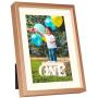 Golden State Art, 5x7 Rose Gold Aluminum Photo Frame - Ivory Mat for 4x6 Picture - Easel Stand for Table/Desk Top - Swivel Tabs - Landscape/Portrait - Real Glass (5x7)