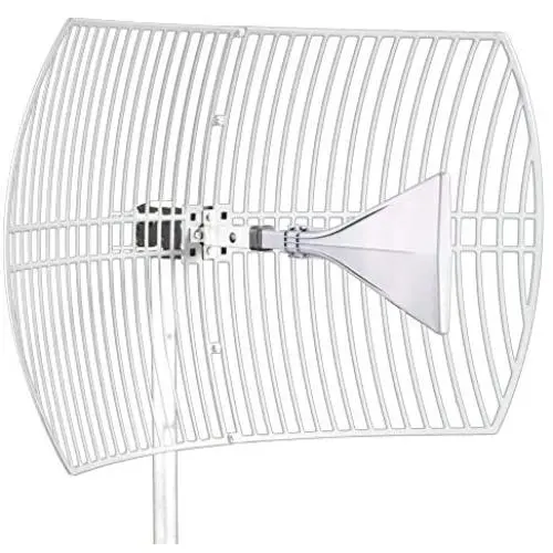 Ultra Wide-Band Cellular Antenna (Long Range) High Gain Parabolic Grid (Weatherproof) Outdoor Cell Phone Booster (26 dBi Gain) T-Mobile, Verizon, AT&T, LTE, 3G, 4G, 5G, 5Ge, GSM Ultra Wide-Band Cellular Antenna (Long Range) High Gain Parabolic Grid (Weatherproof) Outdoor Cell Phone Booster (26 dBi Gain) T-Mobile, Verizon, AT&T, LTE, 3G, 4G, 5G, 5Ge, GSM