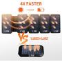 Solar Charger 25000mAh, 5 Solar Panel QI Wireless Outdoor Portable Power Bank - Waterproof Fast Charge External Battery Pack with Dual 2.1A Output USB for Cell Phones Tablet GoPro Camera