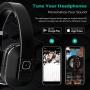 EQ App Over Ear Wireless Headphones - August EP650-Bass Rich Sound and Optimum Comfort - NFC and aptX LL Low Latency - [Black]