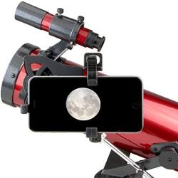 Carson Red Planet Series 35-78x76mm Newtonian Reflector Telescope with Universal Smartphone Digiscoping Adapter (RP-100SP)