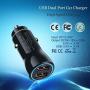 USB Car Charger, OKRAY 3 Pack 30W QC 3.0 & 3.1A Fast Dual Port Car Charger Adapter USB Charger Compatible iPhone 11/Xs/XR/X/8/7/6/Plus, Galaxy S10/S9/S8/Note8, iPad, Tablet, LG, HTC (All Black)