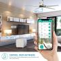 Smart Power Strip WiFi Works with Alexa, GoogleHome, Multi Plug with 4 AC Outlets & 4 USB Charging Ports, 6ft ExtensionCord, Voice Control, Timing Schedule, No Hub Required, App Control