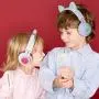 Bluetooth Headphones, Riwbox CT-7 Cat Ear LED Light Up Wireless Foldable Headphones Over Ear with Microphone and Volume Control for iPhone/iPad/Smartphones/Laptop/PC/TV (White&Pink) Bluetooth Headphones, Riwbox CT-7 Cat Ear LED Light Up Wireless Foldable Headphones Over Ear with Microphone and Volume Control for iPhone/iPad/Smartphones/Laptop/PC/TV (White&Pink)