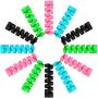 Jetec 24 Pieces Charger Cable Saver, Silicone Flexible Cable Wire Protector, Mouse Cable Protector, Suit for All Cellphone Data Lines (6 Black, 6 Pink, 6 Blue, 6 Green)