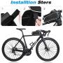 Bike Front Frame Bags, UBEGOOD Bicycle Phone Bags Waterproof, Top Tube Mount Handlebar Storage Bag, Bike Phone Holder with Touch Screen Large Capacity, Cycling Pack Fit Phones Below 6.0"
