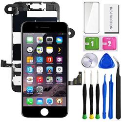 SunlerPro for iPhone 8plus Black 5.5" LCD 3D Touch Digitizer Screen Replacement with Front Camera+ Earpiece+ Tools Kit+ Screen Protector iPhone LCD Screen Replacement kit