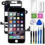 SunlerPro for iPhone 8plus Black 5.5" LCD 3D Touch Digitizer Screen Replacement with Front Camera+ Earpiece+ Tools Kit+ Screen Protector iPhone LCD Screen Replacement kit