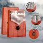 LEMEIYI Kalimba 17 Keys Thumb Piano with Study Instruction and Tune Hammer, Portable Mbira Sanza African Wood Finger Piano, Gift for Kids Adult Beginners Professional