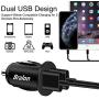 USB Car Charger,Bralon Mini 24W/4.8A Dual USB Fast Car Charger Flush Fit Compatible with iPhone 11/11 Pro/XS/Xr/X/8 7 6 S Plus,Galaxy Note S10 S9 S8 S7,iPad,Mp3&More