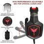 Raikken Stereo Gaming Headset PS4, Xbox One, PC Compatible with Mic, Noise Cancelling Gaming Headphones with LED Lights, High Performance Flip Microphone, Supports Nintendo Switch & Playstation 4 Pro