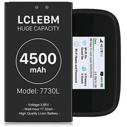 Mifi 7730l Battery [Upgraded] LCLEBM 4500mAh 7730l Jetpack Battery for Novatel Jetpack MiFi 7730L Mobile Hotspot P/N: 40123117 [1 Year Warranty]