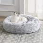 Western Home Faux Fur Dog Bed Donut Cuddler Pet Calming Beds for Medium Small Dogs and Cats