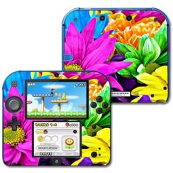 MightySkins Skin Compatible with Nintendo 2DS - Colorful Flowers | Protective, Durable, and Unique Vinyl Decal wrap Cover | Easy to Apply, Remove, and Change Styles | Made in The USA