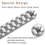 STIROLL Thin Replacement Band Compatible for Apple Watch 38mm 40mm 42mm 44mm, Stainless Steel Metal Wristband Women Men for iWatch 5/4/3/2/1 (Silver, 38mm/40mm)