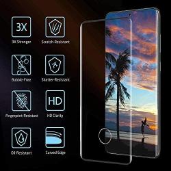 Screen Protector for Galaxy S20 Ultra/S20 Ultra 5G,9H Hardness Tempered Glass, Ultrasonic Fingerprint Compatible, Case Friendly Bubble-Free for Samsung Galaxy S20 Ultra Glass Screen Protector