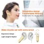 Link Dream Bluetooth Earpiece for Cell Phone Hands Free Wireless Headset Noise Cancelling Mic 24Hrs Talking 1440Hrs Standby Compatible with iPhone Samsung Android for Driver Trucker (Gold)