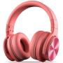 COWIN E7 PRO [Upgraded] Active Noise Cancelling Headphones Bluetooth Headphones with Microphone/Deep Bass Wireless Headphones Over Ear, 30 Hours Playtime for Travel/Work, Pink