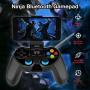 LIJUN-Game Mobile Game Control per PUGB, Ninja Bluetooth Gamepad Wireless Controller Mobile Phone Game Free Fire Button Joystick Gamepad Six Finger All-in-One Mobile Game Controller