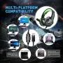 EKSA 7.1 USB Gaming Headset - Surround Stereo Sound - PS4 Headphones with Noise Canceling Mic & RGB Light Over Ear Headphones, Compatible with PC, PS4 Console, Laptop (Green) EKSA 7.1 USB Gaming Headset - Surround Stereo Sound - PS4 Headphones with Noise Canceling Mic & RGB Light Over Ear Headphones, Compatible with PC, PS4 Console, Laptop (Green)