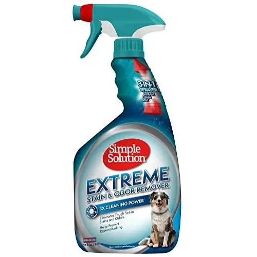 Simple Solution Extreme Pet Stain and Odor Remover | Enzymatic Cleaner with 3X Pro-Bacteria Cleaning Power