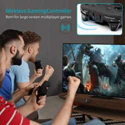 Wireless Gaming Controller, PC Video Gamepad Joystick with Dual Vibration and Remap M1-M4 Triggers, 2.4G Remote Game Console for Windows 7/8/10/XP/Laptop, PS3, Switch, Android, TV Box