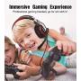 ENVEL Gaming Headset for PS4 with Mic,PC,Xbox One,Laptop,Surround Sound Over Ear Noise Cancelling Headphone with LED Lights Volume Control for Smartphone,Computer,Nintendo Switch(Black&Red)