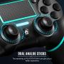 PS4 Controller ORDA Wireless Gamepad for PS4/PS4 Pro/PC and Laptop with Vibration and Audio Function, Mini LED Indicator, High-Sensitive Controller with Anti-Slip (Berry Blue)