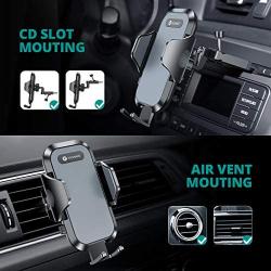 Ultra Stable Car Phone Mount, VICSEED NEWEST CD Slot & Air Vent Universal Cell Phone Holder for Car, Fit for iPhone SE 11 Pro Max Xs Xr X 9 8 7 Plus, Galaxy Note 10 S20 S20+ S10+ S10 S9 Google LG Etc.