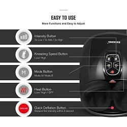 FIT KING Shiatsu Foot Massager Machine with Heat Deep Kneading Foot Reflexology Massager for Foot Relaxation & Pain Relief FT-001F