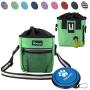 PetAmi Dog Treat Pouch | Dog Training Pouch Bag with Waist Shoulder Strap, Poop Bag Dispenser and Collapsible Bowl | Treat Training Bag for Treats, Kibbles, Pet Toys | 3 Ways to Wear