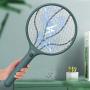 Endbug Rechargeable Fly Swatter Racket Handheld Bug Zapper with LED Light, USB Charging Electric Mosquito, Fly Insect Killer Indoor Outdoor (Green)