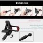 Universal Cell Phone Holder, ZTON Universal Mobile Phone Stand, Lazy Bracket, Flexible Long Arms Clip Mount for iPhone, LG, etc.in Office Bedroom Desktop.(Black)