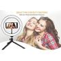 Ring Light with Tripod Stand, Oternal 10 Inches LED Ring Light for Phone, 3 Light Modes, 10 Brightness Levels, Adjustable Phone Holder, Ideal Accessory for Video, Streaming, Selfies, Make up