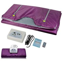 Soniker Portable Far Infrared Sauna Blanket 2 Zone Digital Controller Slimming Weight Detox Spa with Safety Switch Used As Home Sauna