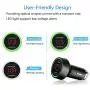 Palumma 24W/4.8A Dual USB Car Charger, 12V to USB Outlet with Cigarette Lighter Voltage Meter LED/LCD Display Battery Low Voltage Warning (Black)