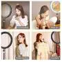 Selfie Ring Light with Tripod Stand with Phone Holder for, Live Stream,Self-Portrait Shooting (Black,1 X Fill Light +1 X Mobile Phone Clip, 11.8in) Selfie Ring Light with Tripod Stand with Phone Holder for, Live Stream,Self-Portrait Shooting (Black,1 X Fill Light +1 X Mobile Phone Clip, 11.8in)