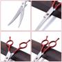 LovinPet 7" Left/Right-Handed Pet Curved Dog Scissor/Safety Blunt-tip Grooming Curved Dog Shear/Professional Home Pet Trimming Dog Grooming Scissors for Dogs and Cats (Easy Use)