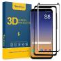 Galaxy S8 Screen Protector Tempered Glass, Elecshion 3D Curved Tempered Glass Dot Matrix Screen Protector for Samsung S8 with Easy Installation Tray (Case Friendly)