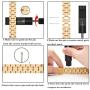 STIROLL Thin Replacement Band Compatible for Apple Watch 38mm 40mm 42mm 44mm, Stainless Steel Metal Wristband Women Men for iWatch 5/4/3/2/1 (Gold, 38mm/40mm)