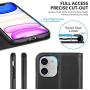 SHIELDON iPhone 11 Case, iPhone 11 Wallet Case, Genuine Leather Magnetic Cover Kickstand RFID Blocking Card Slot with TPU Shockproof Protective Cover Compatible with iPhone 11 (6.1 Inch, 2019) - Black