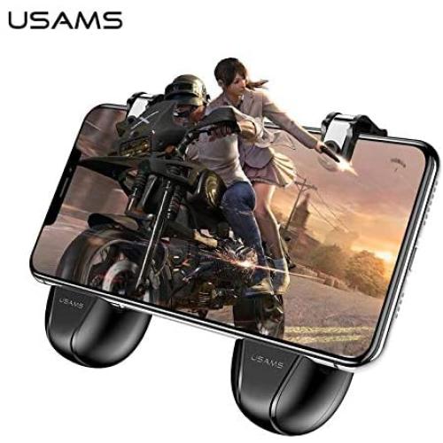 CABLESETC USAMS US-ZJ043 Handle Grip L1 R1 Dual Gamepad PUBG Trigger with Fire Shooter Controller Button Aim Key Mobile Gaming Joystick for Fortnite/PUBG/Knives Out/Rules of Survival (All Smartphones)