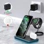 MITERV Wireless Charger, 3 in 1 Qi-Certified Fast Charging Dock Station for iPhone 11/11 Pro Max/XR/XS/X/8/8P Nightstand Mode for Apple Watch Series 5/4/3/2/1 Airpods Pro/2/1 (Black)