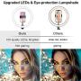 10.2" RGB Selfie Ring Light, RGB Flash Ring Light with Tripod Stand & Cell Phone Holder, LED Dimmable Desktop Beauty Selfie Light for YouTube Video, Live Stream, Makeup - for iPhone & Android