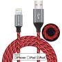 iPhone Charger Cable,[MFi Certified] Aoliplus 6ft LED Flowing Lightning Cable Fast Charger Data Sync Transfer Cord Compatible with iPhone SE 11 PRO MAX XS XR X 8 7 Plus 6S 6 iPad (Red)